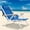 Blue, variant on Kepooman Portable High Strength Beach Chair with Adjustable Headrest, Portable Folding Chair, Reclining Chair Blue