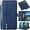 Blue, variant on for Motorola Moto G (2026) Phone Case Nubuck Leather Wallet Vintage Oil Painting Style Folio Flip Cover Kickstand, 3-Layer Card Slot Cash Holder + Zipper Pocket, Magnetic Closure