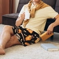 thumbnail image 3 of Wukai Bee and Honey Men’s Short Pajama Pants With Pockets Soft Sleep Pj Shorts for Men-, 3 of 6