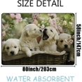 thumbnail image 2 of SKYSONIC Lightweight Soft Area Rugs Little Golden Retriever Puppies in Basket Floor Mat for Kids Playing Room Hardwood Floor Living Room 60x39 inch Nursery Rugs, 2 of 6