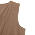thumbnail image 6 of Hot Days, Bold Styles SMihono Womens Shirt Dresses Midi Length Sleeveless V Neck Dress Casual Button Down Shirt Dress Summer Loose Dresses Khaki S, 6 of 6