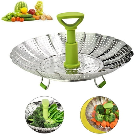 

BE-TOOL Premium Stainless Steel Folding Vegetable Steamers Basket with Filter Holes Kitchen Cooking