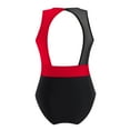 thumbnail image 3 of iixpin Kids Girls Dance Jumpsuit Sleeveless Hollow Back Ballet Yoga Gymnastics Leotard Bodysuit Activewear Red&Black 8, 3 of 7