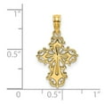 thumbnail image 2 of 14k Gold Religious Faith Cross Delicate / Cut-out 20mm long Pendant Necklace for Women - .6 Grams, 2 of 2