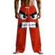 thumbnail image 2 of Ceisia Men's Fun Cartoon Angry Face Print Loose Casual Pants with Elastic Drawstring Waist Red XXL Gifts, 2 of 3