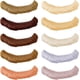 thumbnail image 1 of 10 unidades de pelucas de cabello rizado de 5 cm en 10 colores, con flequillo corto y resistente al calor, de fibra sintética. Extensiones de cabello para muñecas, color castaño oscuro., 1 of 6