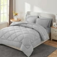 thumbnail image 3 of Sleepdown Comforter Set 7-Piece Bed in a Bag - Light Grey, Queen, 3 of 7