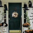thumbnail image 4 of Couronnes d'Automne pour Porte d'Entrée Extérieure Couronne de Porte d'Automne avec Lumières Citrouilles Blanches Nœud Décorations d'Automne pour Maison Porche Table Centre de Table, 4 of 7
