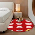 thumbnail image 2 of Red Valentine's Day Round Area Rug 6Ft Washable Circle Rugs for Bathroom Office, Modern Abstract Art Non-Slip Carpet Floor Mats Indoor Outdoor Carpet Runner Aesthetic Home Decor, 2 of 8