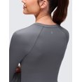 thumbnail image 4 of CRZ YOGA Brushed Workout Long Sleeve Shirts for Women Warm Athletic Running Yoga Tops Breathable Crop Tees, 4 of 6