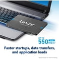 thumbnail image 3 of Lexar NQ100 480GB 2.5” SATA III Internal SSD, Solid State Drive, Up to 550MB/s Read (LNQ100X480G-RNNNU), 3 of 6