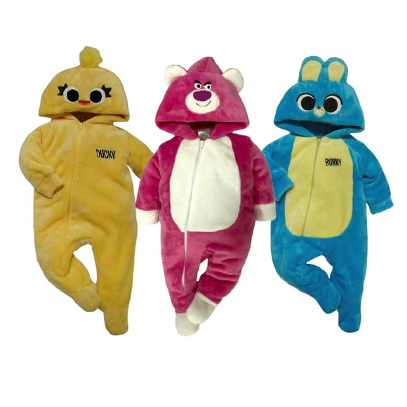Kit 3 Mamelucos con Gorro Bordado Disney Ducky, Lotso, Bunny Disney KitB425