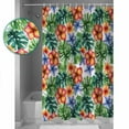thumbnail image 3 of Shower Curtain, Summer Tropical Palm Leaves Flowers Waterproof Shower Curtain Set with Hooks for Bathroom Showers,Stalls and Bathtubs,36x72In Watercolor Farmhouse Plant, 3 of 9