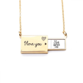 thumbnail image 1 of Es el primer paso que cuesta citar Sobre de carta de amor, collar y joyas colgantes, 1 of 3