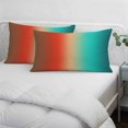 thumbnail image 4 of Teal Orange Brown Ombre Throw Pillow Covers, Abstract Modern Art Aesthetics Soft Breathable Pillow Cases with Invisible Zipper for Sleeping, Standard Pillowcases for Couch Bed Sofa Chair 20x26 Inches, 4 of 9