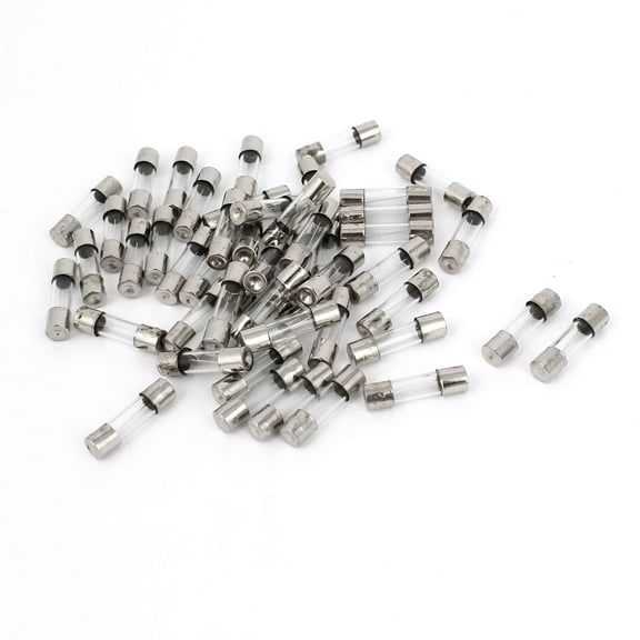 Uxcell 50 Pcs 250V 5A F5AL Quick Fast Blow Cartridge Glass Tube Fuses 0.2" x 0.8"