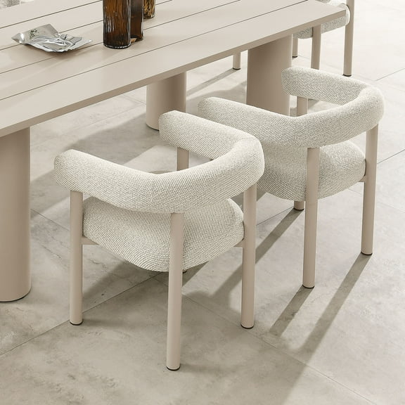 Nautica Dining Armchairs Set of 2 in Ivory Taupe