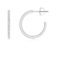 thumbnail image 2 of ANGARA Lab Grown Prong-Set Diamond Hoop Earrings for Women in 14K White Gold (Size-1.3mm| Color-F-G| Clarity-VS) | April Birthstone, Anniversary, Jewelry Gift for Women | Lab-Grown Diamond Earrings, 2 of 5