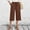 A62 Brown, variant on Linen Baggy Fit Drawstring Culottes for Women Breathable Palazzo Pants Side Split Detail Boho Holiday Outfits