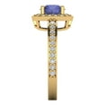 thumbnail image 3 of Clara Pucci 14K Yellow Gold 1.33ct Tanzanite Halo Ring for Women, 3 of 8