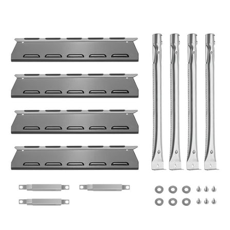 JCLMER Grill Replacement Parts Stainless Steel Grill Tool Sets, Silver - 11 pcs