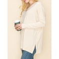 thumbnail image 4 of Doublju Women's Long Sleeve V-Neck Loose Fit Knit Sweater with Plus Size, 4 of 4