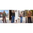 thumbnail image 6 of Fantaslook Plus Size Waffle Long Sleeve Shirts for Women Button Up V Neck Henley Blouses Dressy Casual Fall Tops, 6 of 7