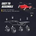 thumbnail image 2 of Ktaxon Car Wheel Dolly, 4PCS 6000LBS Heavy Duty Vehicle Dolly, Red, 2 of 7