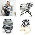 thumbnail image 7 of Nursing Scarf Strip Patterned Breastfeeding Cover Shawl Cotton Baby Car Seat Cover for Girls and Boys, 7 of 7