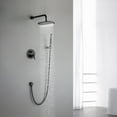 thumbnail image 2 of Matte Black Wall Mounted Shower System With 9.84" Round Rainfall Showerhead And Handheld Shower Rough-In Valve, Bathroom Mixer Shower Combo Set, 2 of 5
