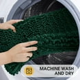 thumbnail image 5 of HAKUNA Upgrade Extra Large Deep Green Bathroom Rug Set 2 Pieces 32"x20"+24"x17" Ultra Soft, Thick Absorbent Bath Mats, Non Slip Chenille Toilet Mat for Bathroom, Bedroom, Kitchen, 5 of 7