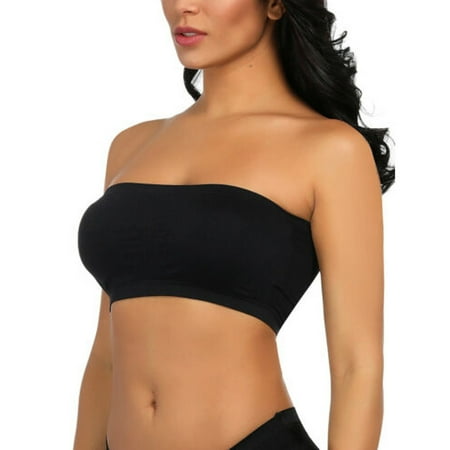 

Azrian Deals Double Womens Plus Size Strapless Bra Bandeau Tube Removable Padded Top Stretchy Clearance