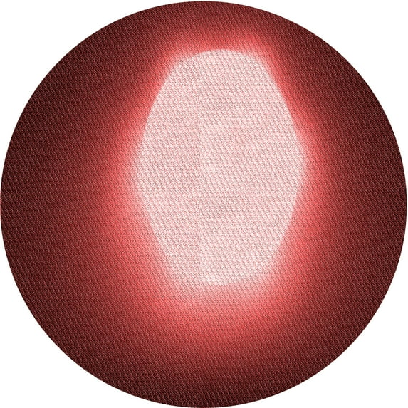 Ahgly Company Indoor Round Patterned DarkRed Area Rugs, 7' Round
