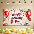 thumbnail image 7 of Glittery Happy Birthday To You Banner with Balloon Star Elements Backdrop for Birthday Party Photography Props Decorations Party Supplies, 7 of 7