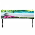thumbnail image 3 of Spa Headboard, Sand Orchid and Massage Stones in Garden Sunny Day Yoga, Upholstered Decorative Metal Bed Headboard with Memory Foam, King Size, Blue Fern Green Fuchsia, by Ambesonne, 3 of 4
