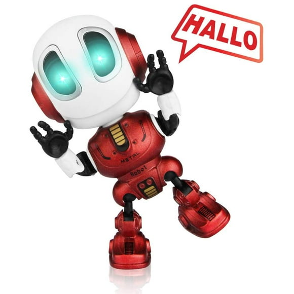Talking Robot Toys, Children'S Toys Mini Robots With Repeat Sound Recording Function Led Light Interactive Games Educational Learning Toys Gift For Kids Boys Girls Baby