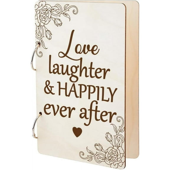 Happily Ever After Greeting Card Holder Organizer Wooden Card Keeper Binder Planning Book Birthday Cards