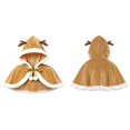 thumbnail image 2 of REDARER Girls Christmas Hooded Cape Cute Reindeer Antler Xmas Shawl Velvet Holiday Costume Cape for Kids Party Cosplay,32CM, 2 of 6