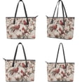 thumbnail image 3 of TSOVTHRID Cardinal Floral Print Tote Bag with Wallet, Shoulder Bags for Women Top Handle Handbag with Purse 2 PCS Set, Gray Large Casual Hobo Purse PU Wallet with Wristlet, 3 of 7