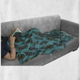 thumbnail image 6 of Peacock Mandala Soft Flannel Fleece Throw Blanket, Flyaway Colorful Feathers Turquoise Damask Style Mandala Backdrop, Cozy Plush for Indoor and Outdoor Use, 50" x 70", Multicolor, by Ambesonne, 6 of 6
