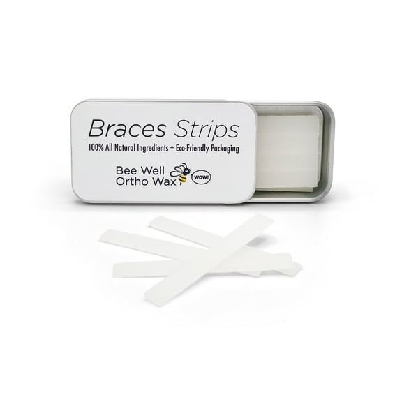 Bee Well 100% Natural Beeswax Orthodontic Wax for Pain Relief, 24 Pieces