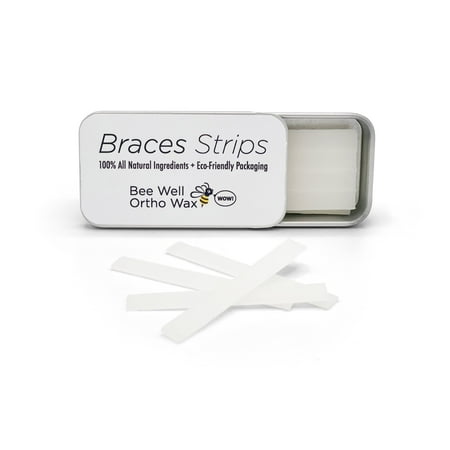 Bee Well 100% Natural Beeswax Orthodontic Wax for Pain Relief, 24 Pieces