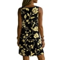 thumbnail image 5 of Summer Dresses for Women 2026 Plus Size Floral Printed V-Neck Sleeveless Casual Summer A-Line Loose Dress with Pockets, 5 of 8