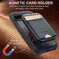 thumbnail image 5 of 2 in 1 Detachable Leather Wallet and Phone Case For Google Pixel 9A Case with Card Holder Kickstand RFID Blocking, Compatible with Magsafe Charging, 5 of 7