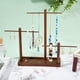 thumbnail image 4 of Organizador de joyas de 3 niveles para pulseras y collares, bandeja de madera con base de madera., 4 of 5