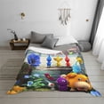 thumbnail image 3 of Lsque Pikmin Print Flannel Throw Blanket, Ultra-soft Blanket for Bed, Couch, Car, Hypoallergenic Anti-pilling blanket-40"x30", 3 of 8