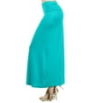 thumbnail image 2 of Women's Casual Foldable Waist Comfy Loose Fit Solid Maxi Skirt, 2 of 4