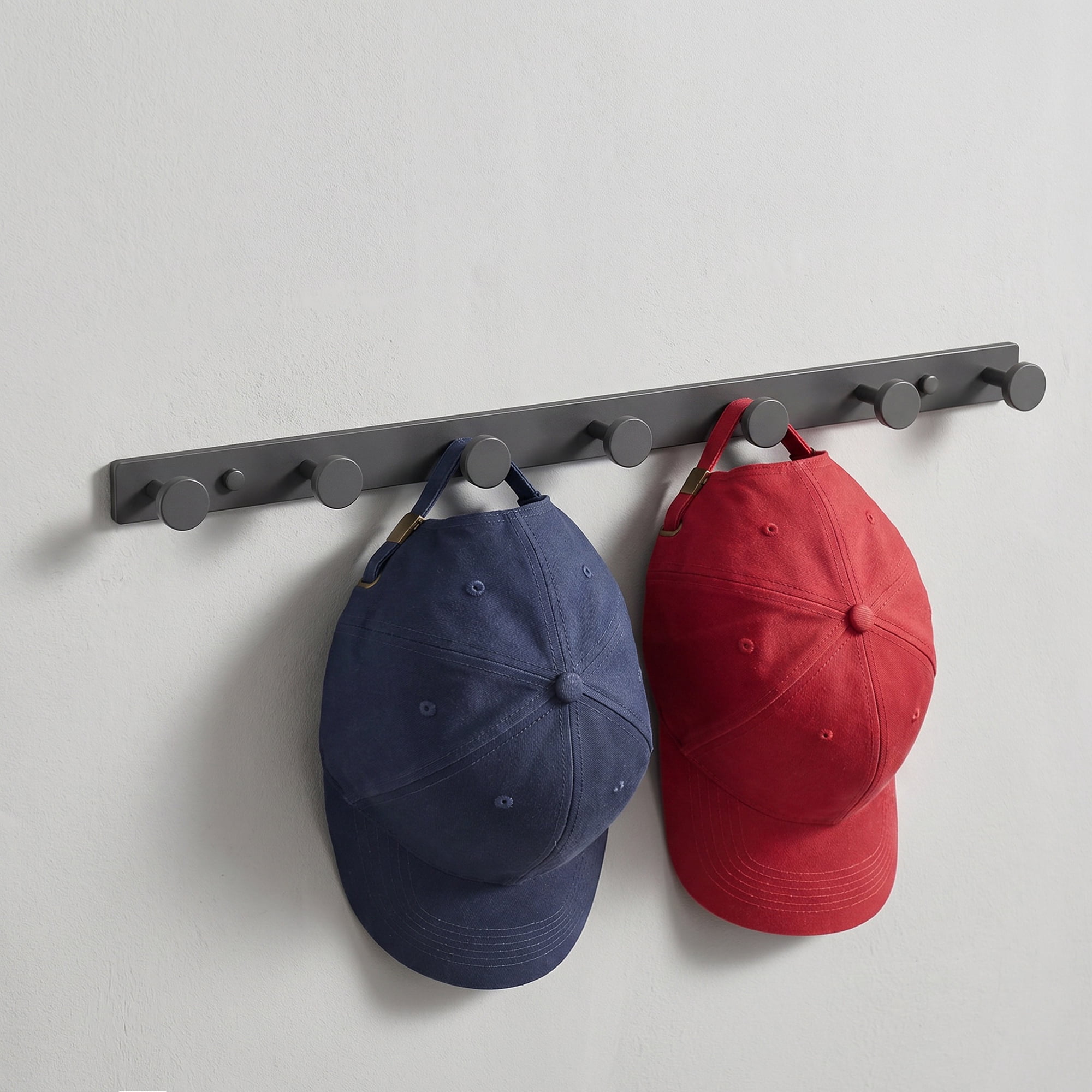 Unique Bargains Coat Rack Wall Mount Aluminum Hook Hat Rack for Entryway Gray 19.3" x 1.2"