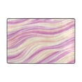 thumbnail image 2 of Non-Slip Area Rug 36"x24" Indoor Washable Floor Mats Carpet Printed for Living Room, Bedroom, Home Decor Pastel Pink Wavy Lines, 2 of 7