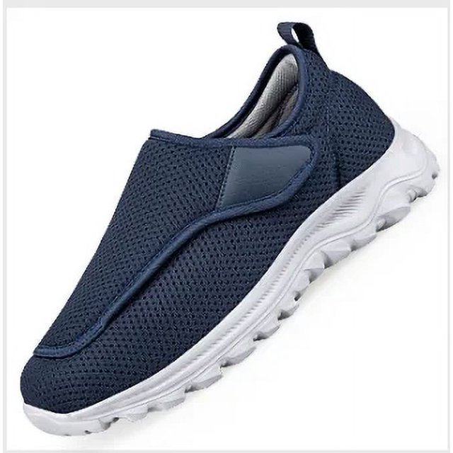 XIHAHA Zapatos para diabéticos extraanchos para hombres y mujeres, zapatos para caminar ajustables para personas mayores, ortopédicos, pies anchos, zapatillas para parejas hinchadas